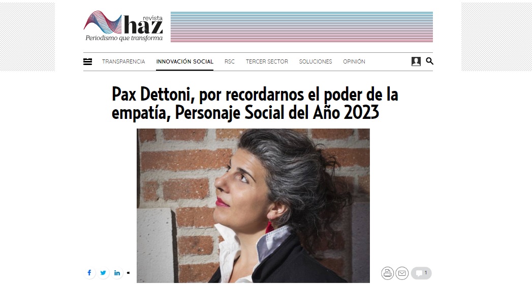 Pax Dettoni_Personaje_Social_del_Año. Haz_Revista_20 dic. 2023